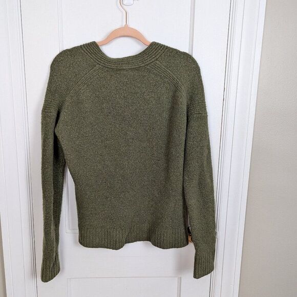 J.Crew | Olive Green Wool Blend Cardigan Sweater Size Extra Small - Picture 2 of 9